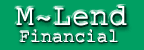 Green m-lend financial logo with white lettering